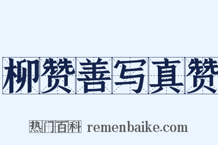 柳赞善写真赞是什么意思的图片